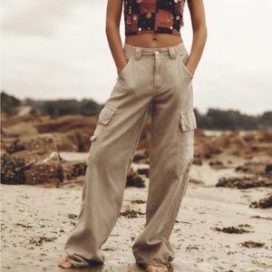 Zara linen cargo pants